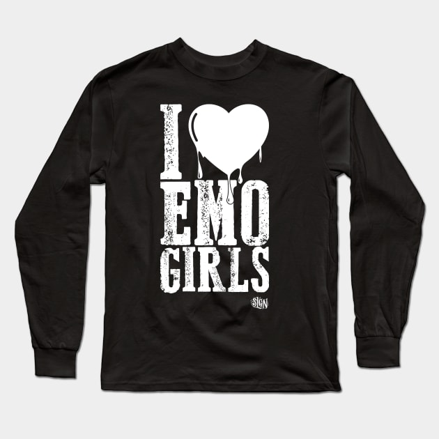 I love EMO Girls Long Sleeve T-Shirt by slgn